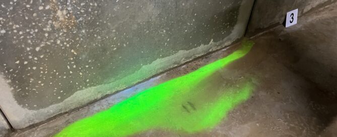 Tracciante colorato per la verifica e individuazione delle infiltrazioni d'acqua