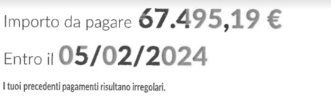 Bolletta d'acqua salata a causa di una perdita occulta.